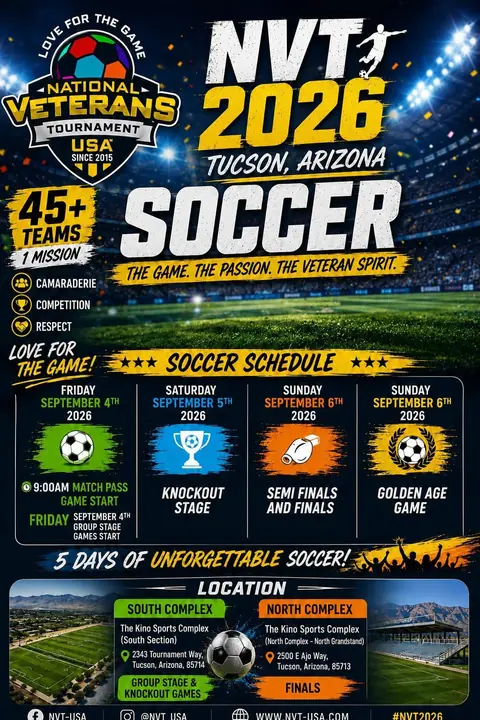 National Veterans Tournament 2026 flyer